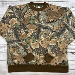 VTG Gander Mountain Camo 80s XL USA Crewneck Sweatshirt Y2K Advantage Hunting